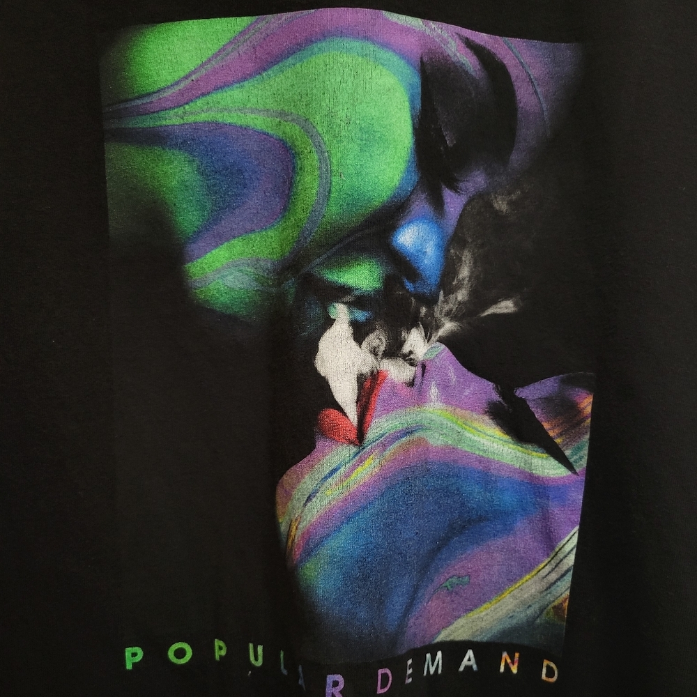 Popular Demand Girls Trippy Smoke Black T-Shirt Men's XL